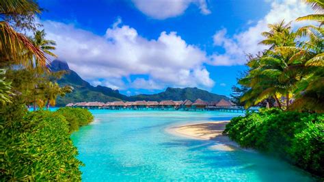 Summer beach scene ❤ 4k hd desktop wallpaper for 4k ultra hd tv. Tropical Islаnd Bora Bora Pearl Beach Ocean Water ...