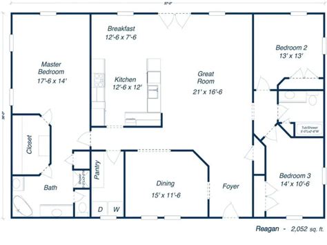 30x50 Barndominium Floor Plans With Pictures Cost Per Sq Ft