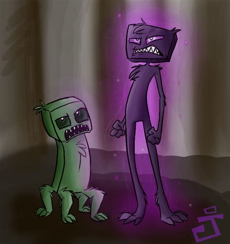 Creeper And Enderman By Jaxly On Deviantart