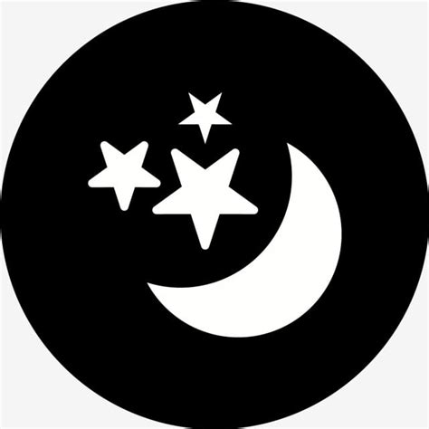 Vector Moon And Stars Icon Moon Night Stars Png And Vector With