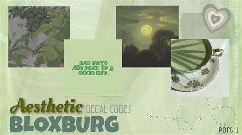 Bloxburg Aesthetic Sage Green Decals With Codes Roblox Bloxburg Youtube