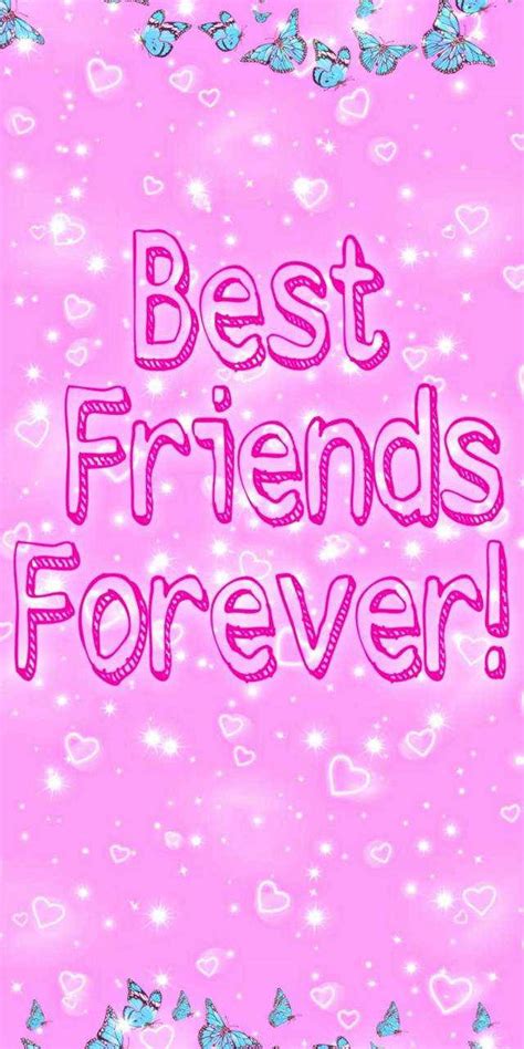 download girly bff best friends forever hearts wallpaper