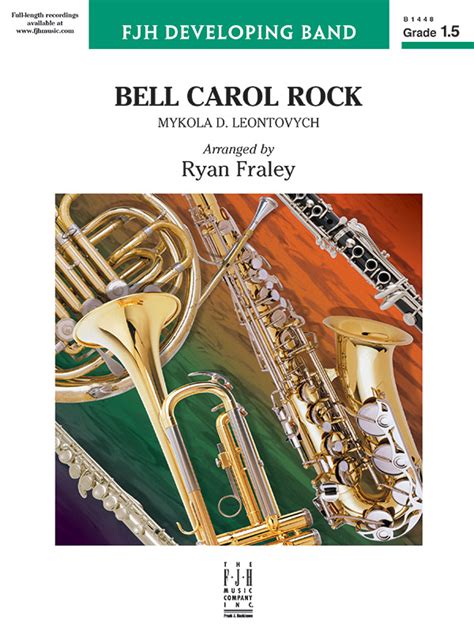Bell Carol Rock Concert Band Conductor Score Mykola Dmytrovych Leontovych Sheet Music