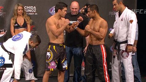 lyoto machida vs mark munoz staredown pic from ufc fight night 30 weigh ins