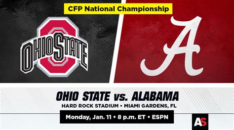 National Championship Prediction And Preview Ohio State Vs Alabama