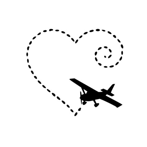 Download Cessna Airplane Heart Digital File SVG PNG JPG Cricut ...