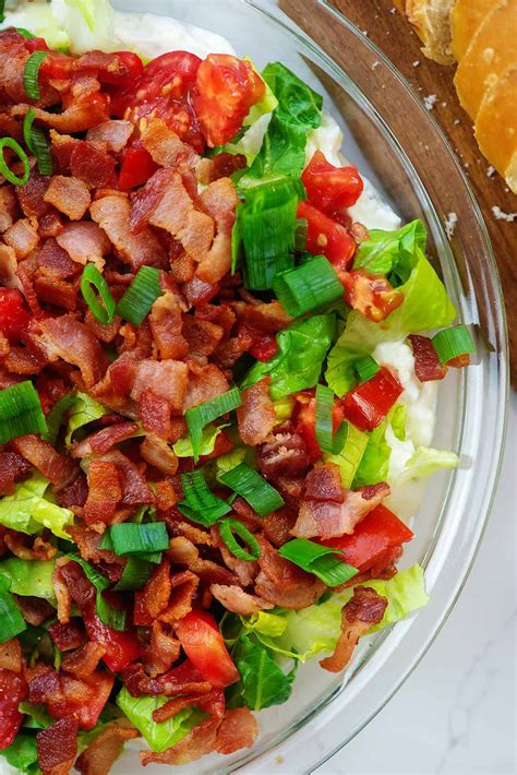 Easy Blt Dip Recipe Loaded With Bacon Buns In My Oven