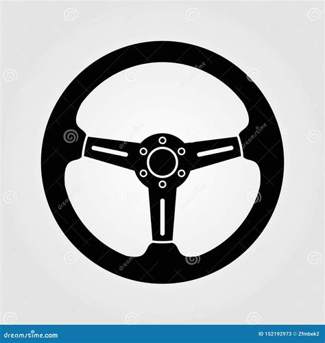 Car Steering Wheel Icon Vector Illustration Stock Vector