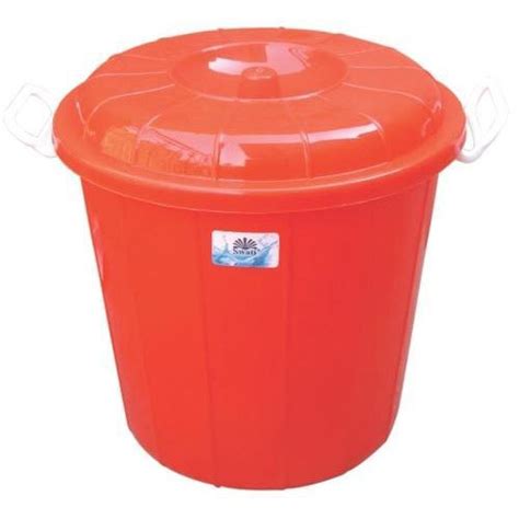 Swati Plastic Red Storage Drum Bucket At Rs 187 In Loni Id 19158377633