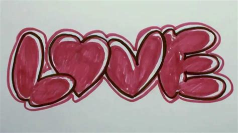 How To Draw Graffiti Letters Love In Bubble Letters Mat Youtube
