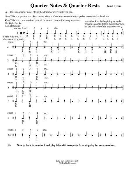The dot adds half of the value of the note to itself. Quarter Notes Quarter Rests Sheet Music PDF Download - coolsheetmusic.com