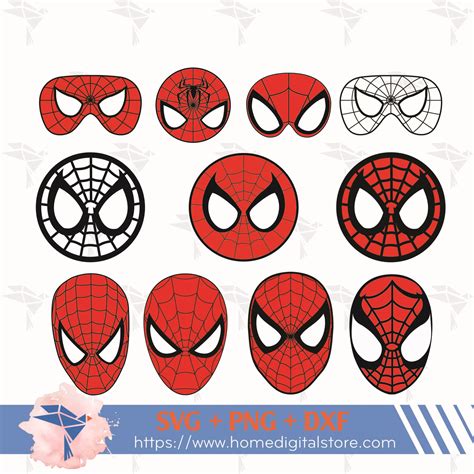 Spiderman Mask SVG, PNG, DXF