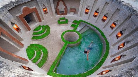 Incredible Building Skills Build Most Modern Underground Swimming Pool