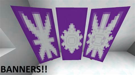 How To Make A Snowflake Banner In Minecraft Youtube