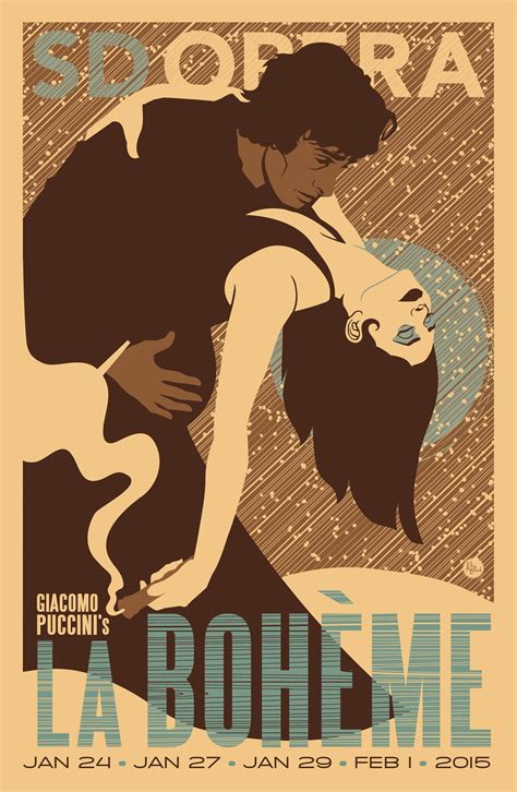 Puccinis La Boheme Poster From The San Diego Opera Ballet Posters