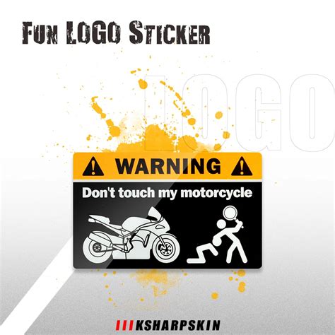 motorcycle sticker body reflective fuel tank fun stickers don t touch my motorcycle sign warning