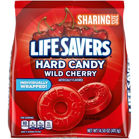 Life Savers Wild Cherry Hard Candy Individually Wrapped Sharing Size
