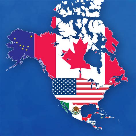 Map Of North American Flags By Ajmedwards On Deviantart