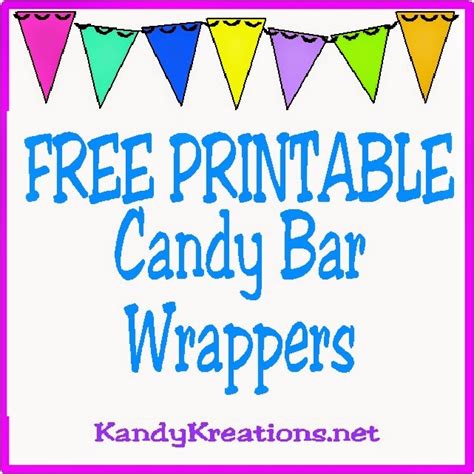 Free party printable labels for candy bars. 10 Printable Candy Bar Wrappers | Everyday Parties