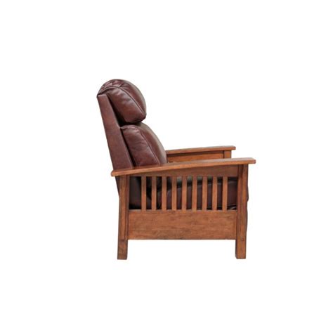 Barcalounger Mission Recliner Wenlock Fudge Leather 73323570287