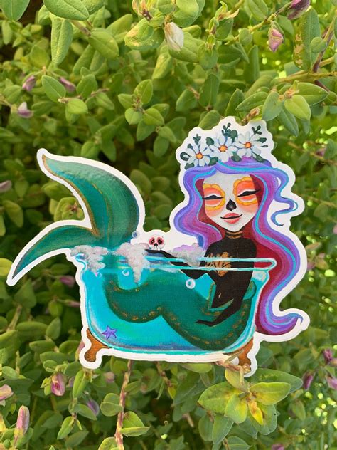 Moonlight Mermaid Vinly Sticker Etsy