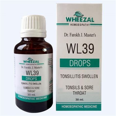 Wheezal Wl 39 Tonsillitis Drops Swollen Tonsils Homeopathy Medicine