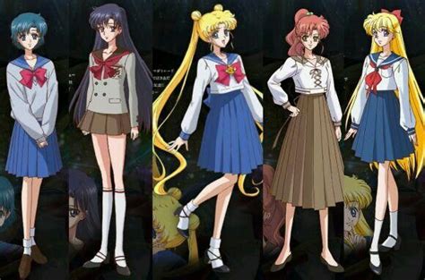 Sailor Guardians In There School Uniforms Sailor Moon Crystal Sailor