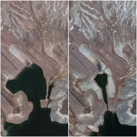Satellite Reveals Before And After Images Of Historic Megadrought On