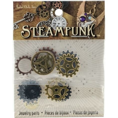 Steampunk Assorted Antiqued Small Gears Jewelry Findings Set Walmart