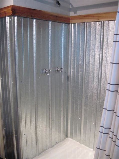 Before And After Budget Galvanized Shower Surround Galvanized Shower