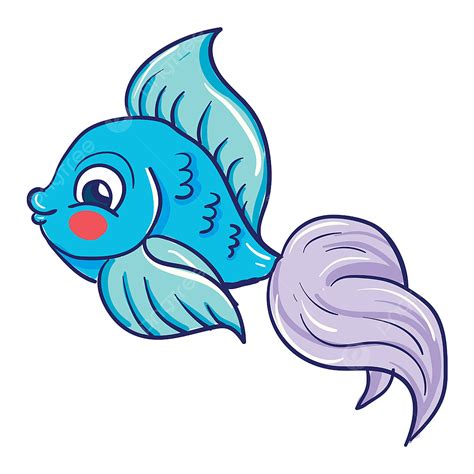 Fish Color Clipart Transparent Png Hd A Pretty Blue Colored Cartoon