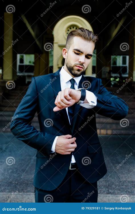 Handsome Bearded Businessman Stock Image Image Of Manful Posing