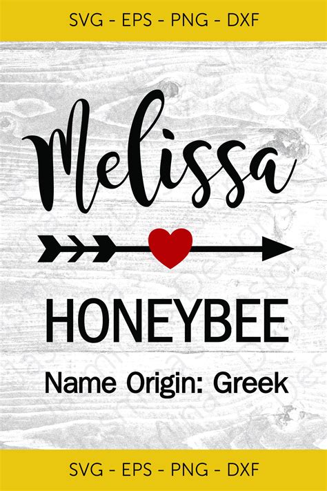 Melissa Name Meaning Digital Download Image Cut File For Etsy