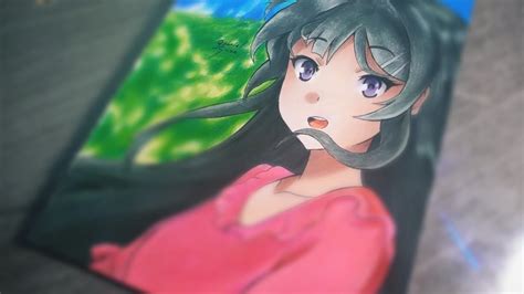 Speed Drawing Sakurajima Maibunny Girl Senpai Youtube