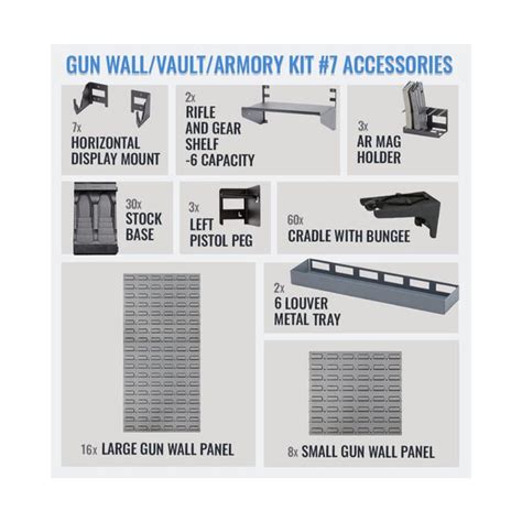 Secureit Sec Gw K7 Gun Wall Vault Armory Kit 7 60 Gun Capacity
