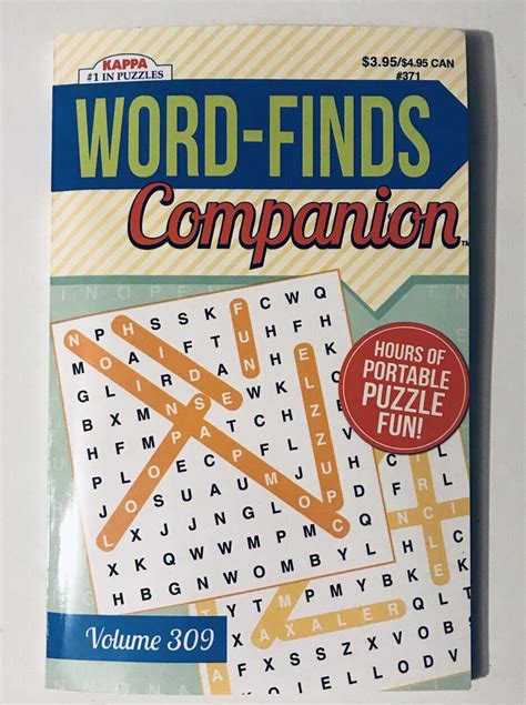 Kappa Word Finds Companion Word Search Fun Puzzle Book Volume 309