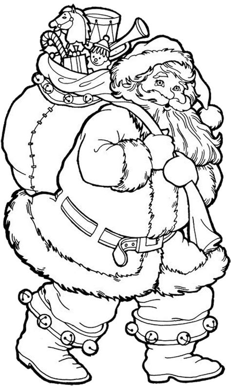 Christmas Coloring Christmas Coloring Pages Printable Santa With Big