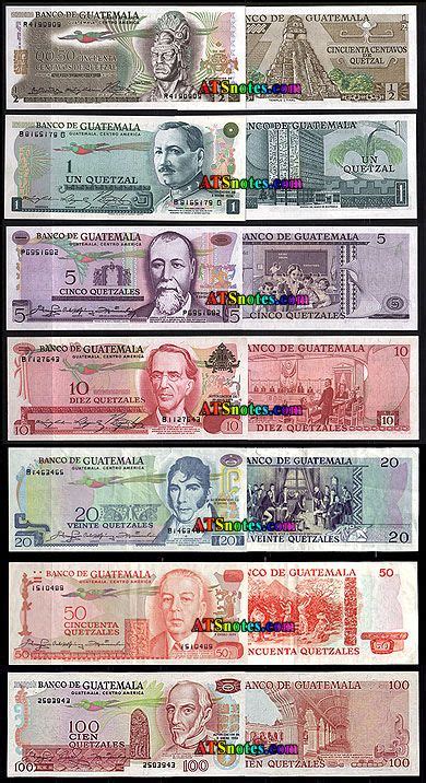Moneda Guatemalteca Billetes De Banco Billetes Papel Moneda