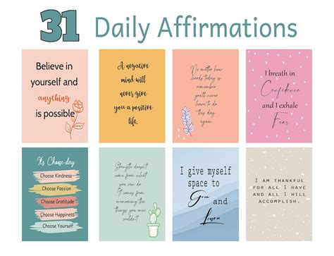 Daily Affirmation Cards For Women Female Empowerment Gift Daily My