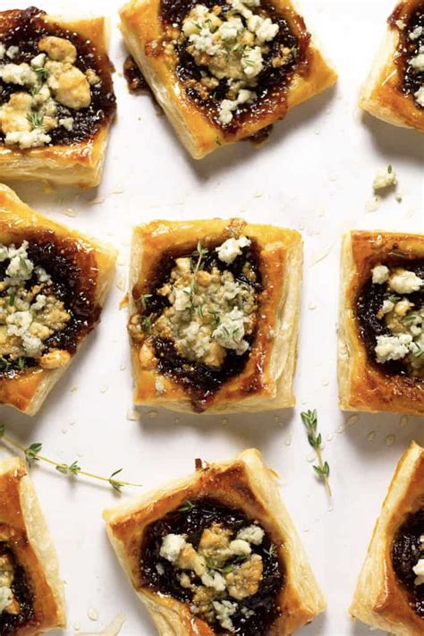 Caramelized Onion And Blue Cheese Puff Pastry Tarts Recipe Puff
