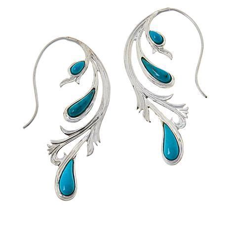 Jay King Sterling Silver Andean Blue Turquoise Earrings 9428616 HSN