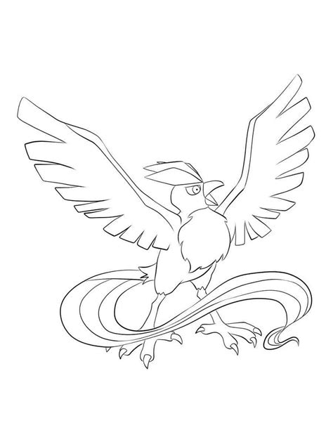 Pokemon Articuno Coloring Pages Free Printable