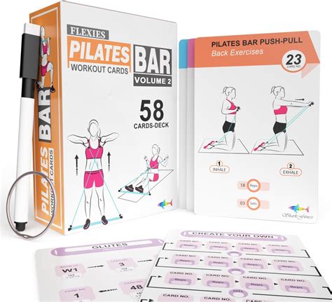 Flexies Pilates Bar Workout Cards 58 Exercise Nepal Ubuy