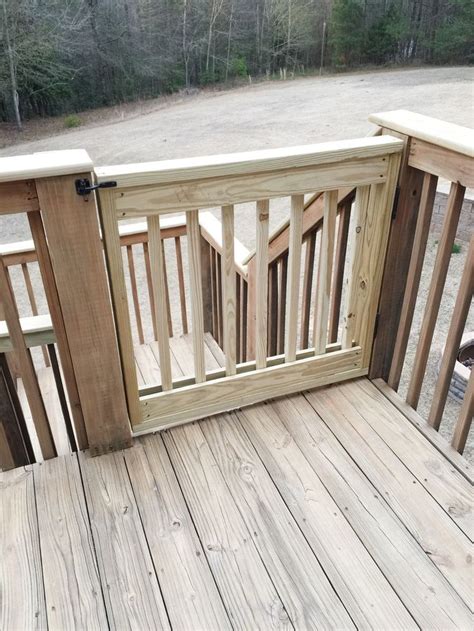 Available with either round or square balusters. Baby Gate Building - Bower Power | Deck gate, Building a ...