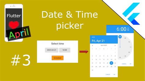 Date And Time Picker Flutter Youtube