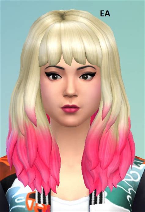 Sims 4 Hairs Birksches Sims Blog Dipped Color Hair Edit