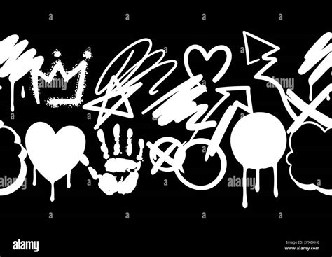 Pattern With Graffiti Symbols Cartoon Abstract Grunge Creative Image