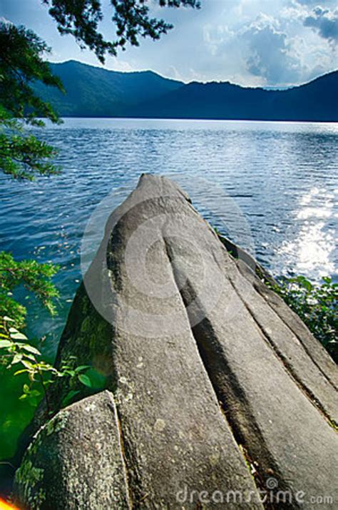 Lake Santeetlah In Great Smoky Mountains North Carolina Stock Image