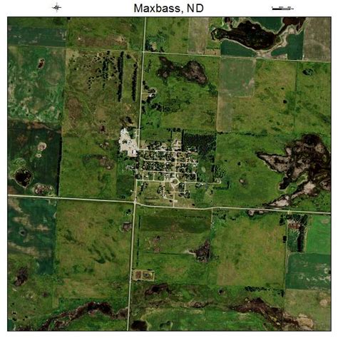 aerial photography map of maxbass nd north dakota