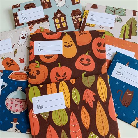 Printable Halloween Envelopes Templates Diy Envelopes Instant Etsy